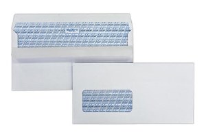 ENVELOPES WHITE DL WIN BX1000