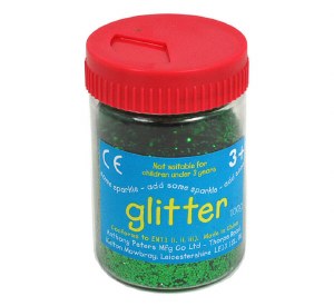 GLITTER TUB GREEN 100GM