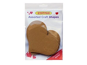 HEARTS CARDBOARD 10CM 5PK