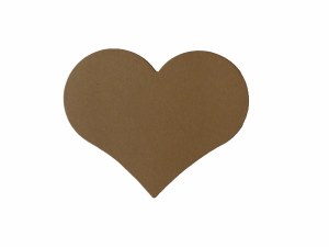 HEARTS KRAFT CARD 15CM 12PK