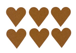 HEARTS KRAFT CARD 40MM 40PK