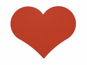 HEARTS L. RED PAPER 20CM 20PK
