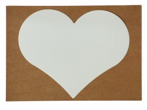 HEARTS WHITE CARD 20CM 12PK
