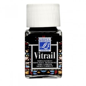 GLASS PAINT VITRAIL BLACK 50ML