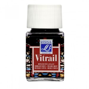 GLASS PAINT VITRAIL BRIGHT RED