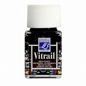 GLASS PAINT VITRAIL 50ML BROWN