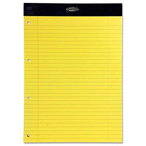 LEGAL PAD A4 YELLOW LINED