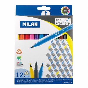 MARKERS FINE TIP 12PK MILAN