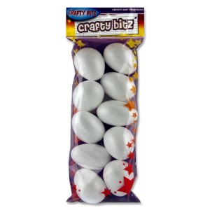 POLYSTYRENE EGGS 7CM 10PCS