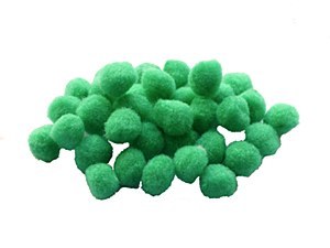 POM POMS 12MM GREEN PK30