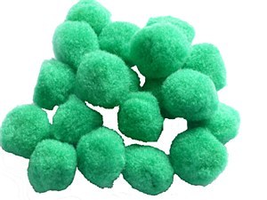 POM POMS 20MM GREEN PK20