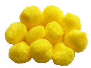 POM POMS 35MM YELLOW PK10