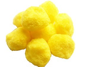 POM POMS 45MM YELLOW PK8