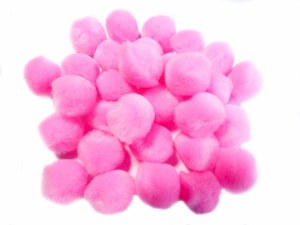 POM POMS PINK 20MM BAG 30PK