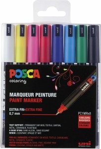 POSCA MARKERS 1MS 8 COLOURS