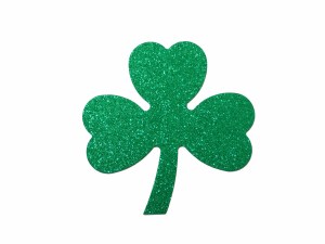 SHAMROCK GLITTER SHAPES 5PK