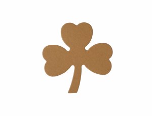 SHAMROCK KRAFT CARD 10CM 15PK