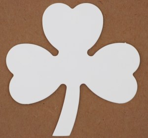 SHAMROCK LARGE WHITE CARD 15PK