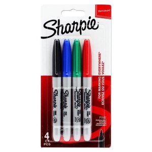 SHARPIE 4 PK MARKER 4 COLOURS