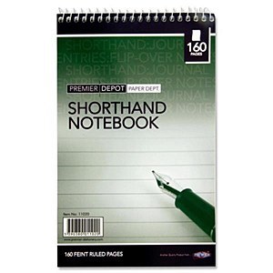 SHORTHAND NOTEBOOK 160 PAGE