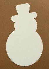SNOWMAN SMALL WHITE CARD PK20