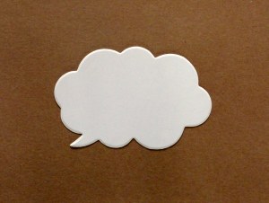 SPEECH BUBBLE WHITE CARD 20PK