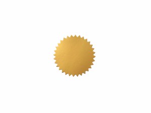 STAR CARD METALLIC GOLD 20PK