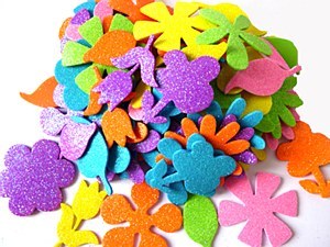 FOAM GLITTER FLOWERS