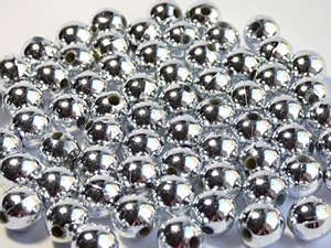 SILVER BEADS 10MM 60 PER PACK