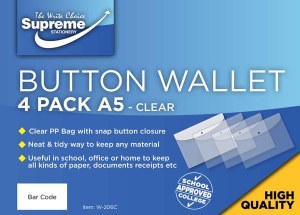 SUPREME A5 CLEAR WALLETS 4PK