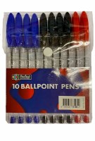 BALLPOINT PENS 10 ASSORTED PK