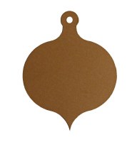 BAUBLE POINTED KRAFT CARD 12PK