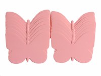 BUTTERFLY PINK CARD 20PK