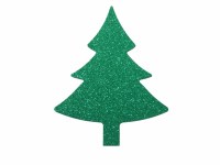 CHRISTMAS MED TREE GLITTER 3PK