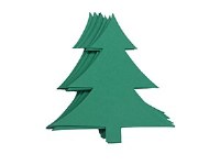 CHRISTMAS TREE GREEN CARD 20PK