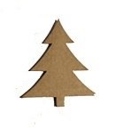 CHRISTMAS TREE KRAFT CARD 15PK