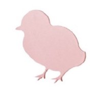 EASTER CHICKS PINK CARD 20PK