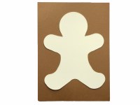 GINGERBREAD MAN WHITECARD 15PK