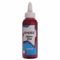 GLITTER GLUE C120ML FUCHSIA