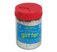 GLITTER TUB SILVER 100GM