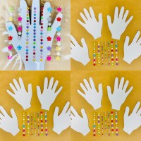 HAND 15PK  WHITE + RHINESTONES