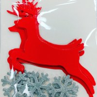 REINDEER SMALL RED CARD 12PK