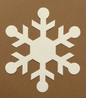 SNOWFLAKE WHITE CARD MED PK10