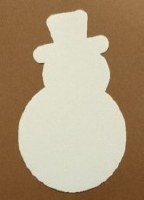 SNOWMAN SMALL WHITE CARD PK20