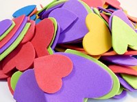 FOAM SHAPES HEARTS ASSORTED