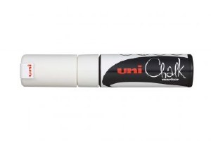 UNI CHALK MARKER P8 WHITE 8mm