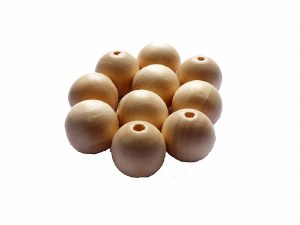 WOODEN BEADS 25mm  PACK 10