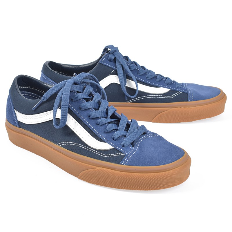 vans gum sole navy blue