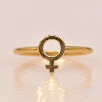Katie Dean Female Symbol Ring - Gold