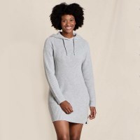 Toad & Co Whidbey Hooded Dress - Heather Grey